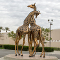 Outdoor Garden Ornament metal craft bronze giraffe statue